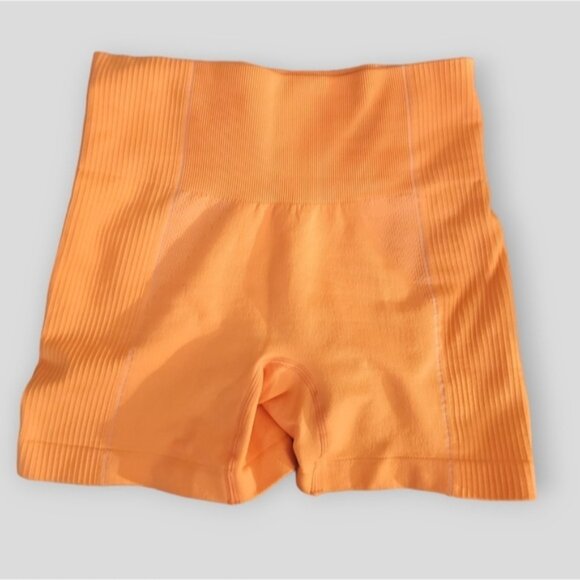 Neon orange tummy support Nylon bike shorts- Small​ - Picture 6 of 11